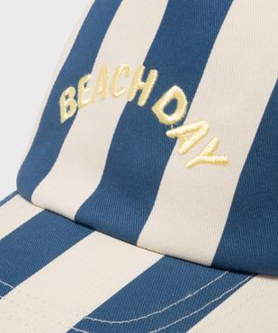 Casquette rayée avec message brodé garçon vue5 - GEMO 4G GARCON - GEMO