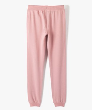 Pantalon de jogging fille avec intérieur molletonné vue3 - GEMO (JUNIOR) - GEMO