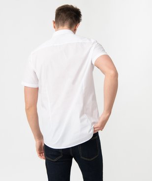 Chemise homme unie à manches courtes - Repassage facile vue3 - GEMO (HOMME) - GEMO