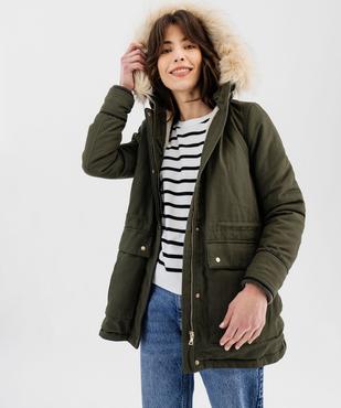Parka à capuche et doublure chaude femme vue5 - GEMO(FEMME PAP) - GEMO