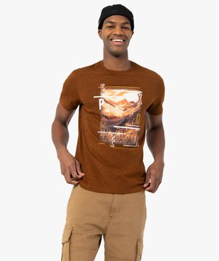 Tee-shirt homme avec motif grands espaces vue2 - GEMO (HOMME) - GEMO