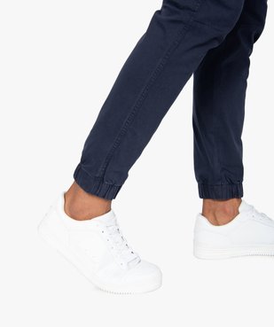 Pantalon homme cargo multipoche au coloris unique vue2 - GEMO (HOMME) - GEMO