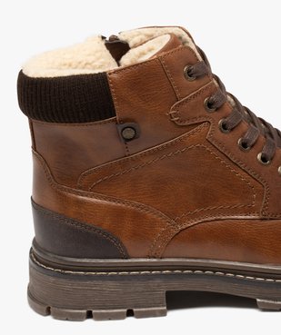 Boots à lacets et zip avec doublure chaude homme vue6 - GEMO (CASUAL) - GEMO