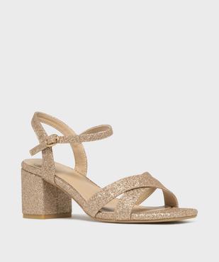 Sandales à talon pailletées femme - Valentina Baldano vue2 - VALENTINA BALDA - GEMO