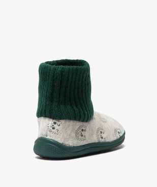 Chaussons bébé garçon boots en maille et velours vue4 - GEMO C4G BEBE - GEMO