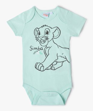 Body bébé à manches courtes avec motif Le Roi Lion - Disney vue1 - DISNEY DTR - GEMO
