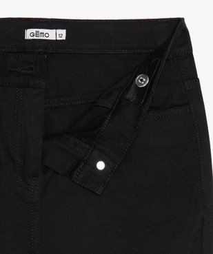 Pantalon fille slim uni à taille haute vue2 - GEMO (JUNIOR) - GEMO