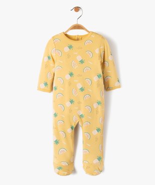 Pyjama bébé à motifs fruits exotiques fermeture pont dos vue1 - GEMO(BB COUCHE) - GEMO