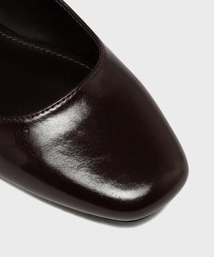 Escarpins slingback à bout carré et talon plat femme - Follow Me vue6 - FOLLOW ME - GEMO