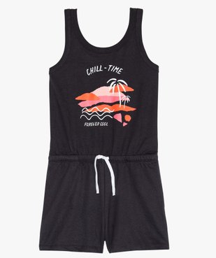 Combishort fille sans manches en jersey vue1 - GEMO (JUNIOR) - GEMO