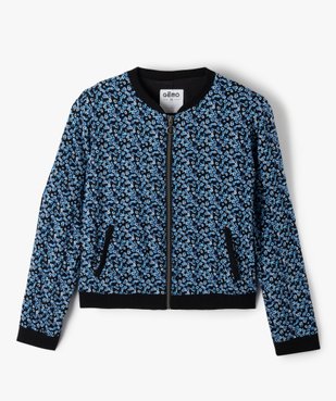 Blouson fille à motifs fleuris vue1 - GEMO (JUNIOR) - GEMO