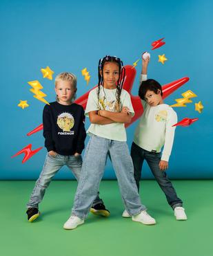 Tee-shirt manches courtes imprimé coupe crop top fille - Pokémon vue4 - POKEMON - GEMO