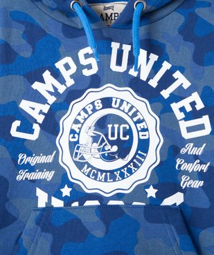 Sweat garçon molletonné à capuche imprimé camo - Camps United vue3 - CAMPS UNITED - GEMO