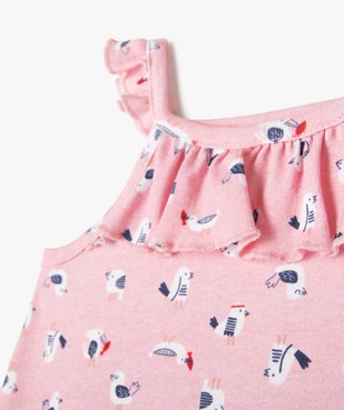 Combishort bébé fille avec petit volant (lot de 2) - No gaspi vue3 - NOGASPI - GEMO