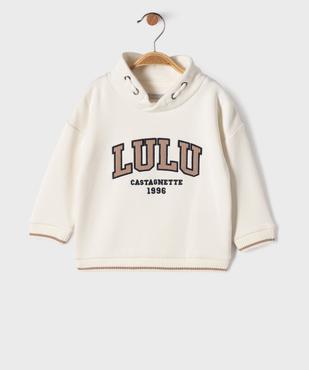 Sweat col châle avec doublure chaude bébé garçon - LuluCastagnette vue1 - LULUCASTAGNETTE - GEMO