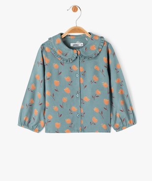 Blouse à manches longues avec col Claudine bébé fille vue1 - GEMO(BEBE DEBT) - GEMO