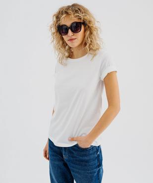 Tee-shirt à manches courtes et col rond femme vue10 - GEMO(FEMME PAP) - GEMO