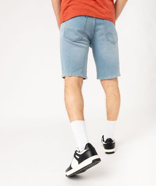 Bermuda en jean stretch ample à taille élastique homme vue3 - GEMO (HOMME) - GEMO