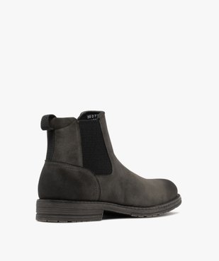 Boots homme Chelsea en suédine  vue4 - URBAN STEPS - GEMO