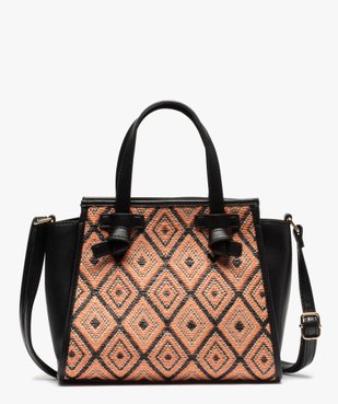 Sac femme avec devant façon raphia tressé vue1 - GEMO (ACCESS) - GEMO