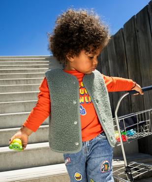 Gilet sans manches en fourrure imitation doublé polaire bébé garçon vue2 - GEMO(BEBE DEBT) - GEMO