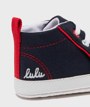 Chaussons de naissance en toile look tennis bébé - LuluCastagnette vue6 - LULU CASTAGNETTE GEMO FOR GOOD - GEMO