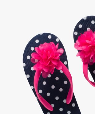 Tongs fille à pois et fleur en tissu vue3 - GEMO (ENFANT) - GEMO