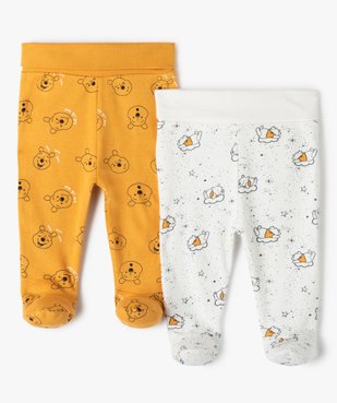 Pantalon bébé en maille souple imprimée Winnie avec pieds - Disney (lot de 2) vue1 - DISNEY DTR - GEMO