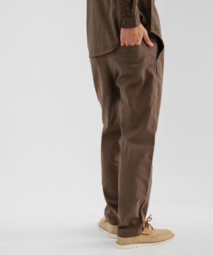 Pantalon en lin et coton coupe Regular homme vue2 - GEMO 4G HOMME - GEMO