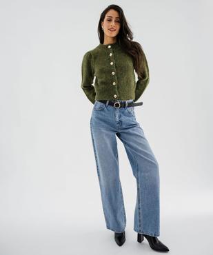 Pull en grosse maille à manches bouffantes femme vue5 - GEMO(FEMME PAP) - GEMO