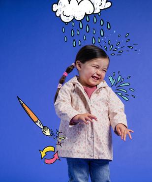 Imperméable chaudement doublé en matière déperlante bébé fille vue1 - GEMO(BEBE DEBT) - GEMO