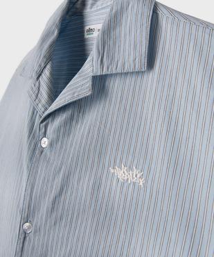 Chemise manches courtes rayée à col cubain garçon vue3 - GEMO (JUNIOR) - GEMO