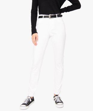 Pantalon femme façon jean coupe slim vue2 - GEMO(FEMME PAP) - GEMO