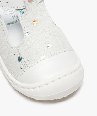 Sandales premiers pas bébé fille en cuir dessus pailleté vue6 - GEMO(BEBE DEBT) - GEMO