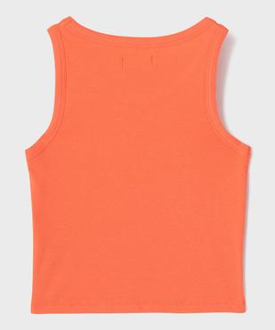 Débardeur court en maille côtelée fille vue4 - GEMO 4G FILLE - GEMO