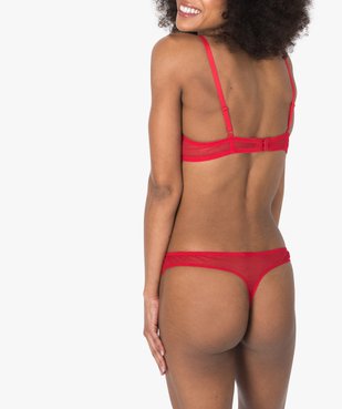 String femme dentelle et plumetis (lot de 2) vue2 - GEMO(HOMWR FEM) - GEMO