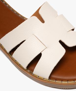 Mules femme plates dessus larges brides unies vue7 - FOLLOW ME - GEMO