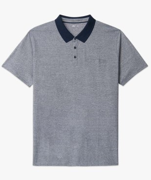 Polo homme grande taille à manches courtes et fines rayures vue4 - GEMO (G TAILLE) - GEMO