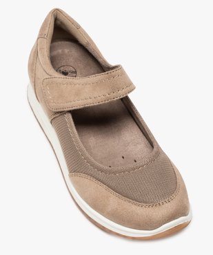 Ballerines femme sportswear à bride scratch vue5 - GEMO(URBAIN) - GEMO
