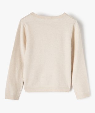 Pull fille à nopes uni vue3 - GEMO (ENFANT) - GEMO