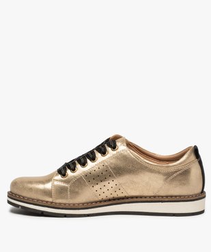 Derbies femme à semelle contrastée et lacets ruban vue3 - GEMO (CASUAL) - GEMO