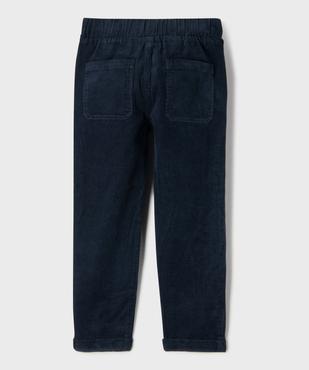Pantalon velours coupe chino avec taille ajustable garçon vue3 - GEMO (ENFANT) - GEMO