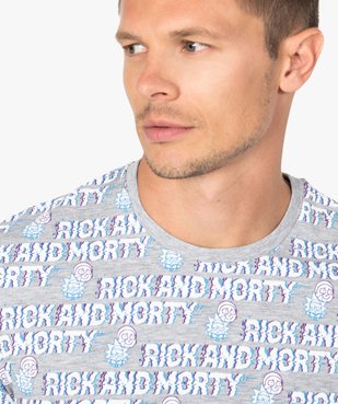 Tee-shirt homme à manches courtes imprimé - Rick and Morty vue6 - RICK ET MORTY - GEMO