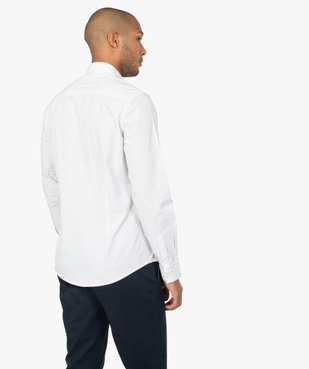 Chemise homme à petits motifs coupe slim vue3 - GEMO (HOMME) - GEMO