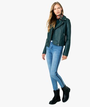 Jean femme slim à bandes latérales en velours vue5 - Nikesneakers(FEMME PAP) - Nikesneakers