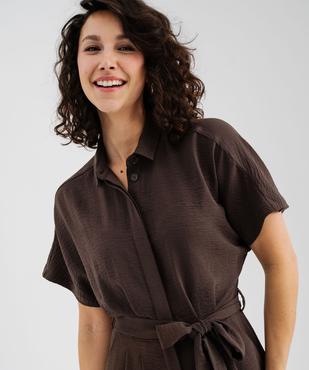 Combinaison pantalon fluide en matière froissée femme vue2 - GEMO(FEMME PAP) - GEMO