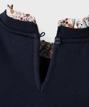 Sweat à col froncé et inscription brodée fille - LuluCastagnette vue4 - LULUCASTAGNETTE - GEMO