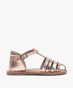 Sandales fille à brides multiples à talon et bout fermés vue1 - GEMO (ENFANT) - GEMO