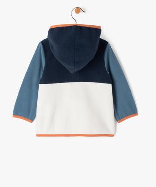 Sweat à capuche en maille polaire bébé garçon vue4 - GEMO(BEBE DEBT) - GEMO