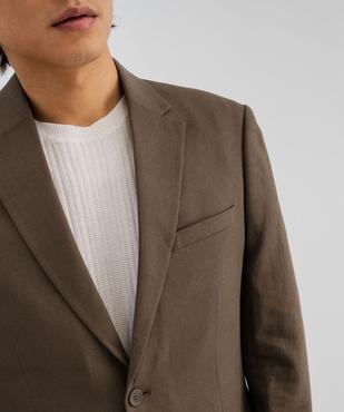 Veste de costume slim fit en viscose et lin homme vue5 - GEMO 4G HOMME - GEMO